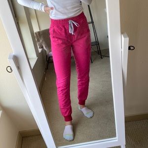 Pink high waisted Zamora joggers